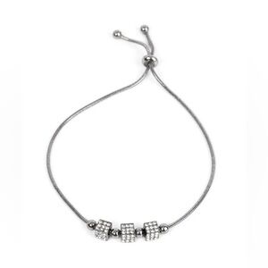 Elegant Silver Bracelet with Crystal Accents